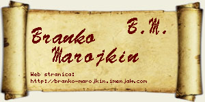Branko Marojkin vizit kartica